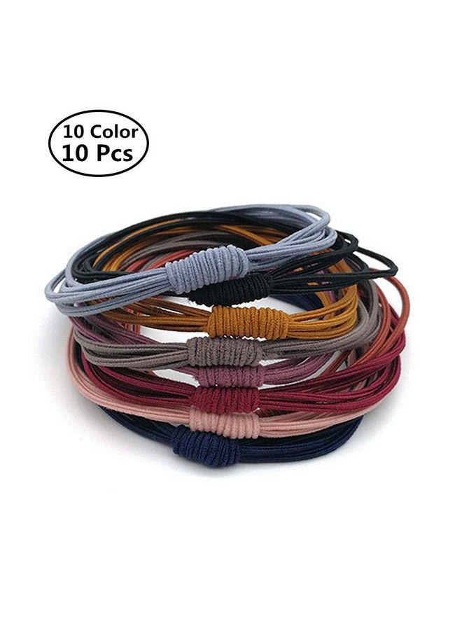 bodbop XINGZHE 10Pcs Hair Ties Women Elastics Bands For Girls Colorful Hair Tie Scrunchies Fashion Headbands No Crease Ponytail Holders Thick Hairband Hairties Beauty Care Elegant Braided Headwear Wraps Hoop Clips - Image 3