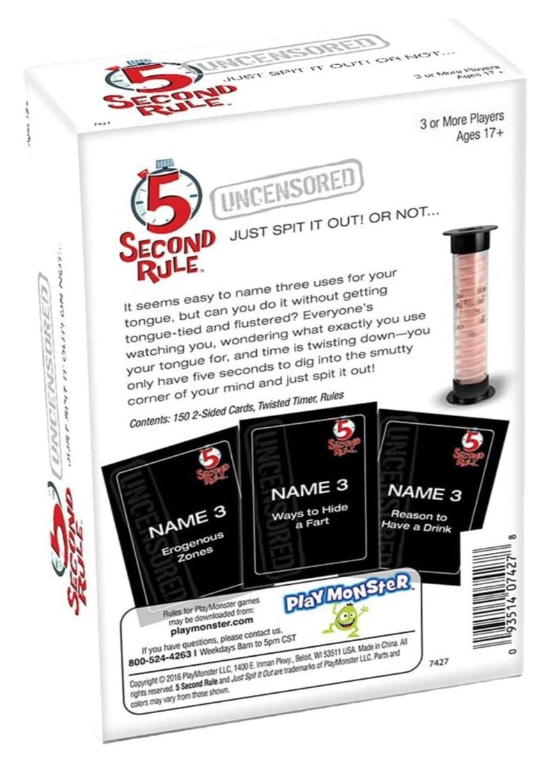 PlayMonster Playmonster 5 Second Rule - Or Not - Quick Thinking Party Game - Adult Humor - Ages 17+  - Image 3