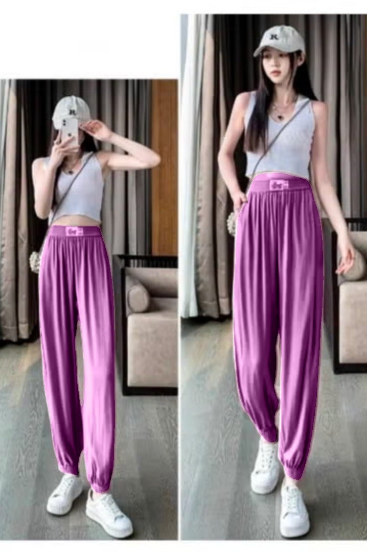 Womens High Waisted Sweatpants Korean Fashion Trends Summer Joggers Trousers Free Size - Image 2