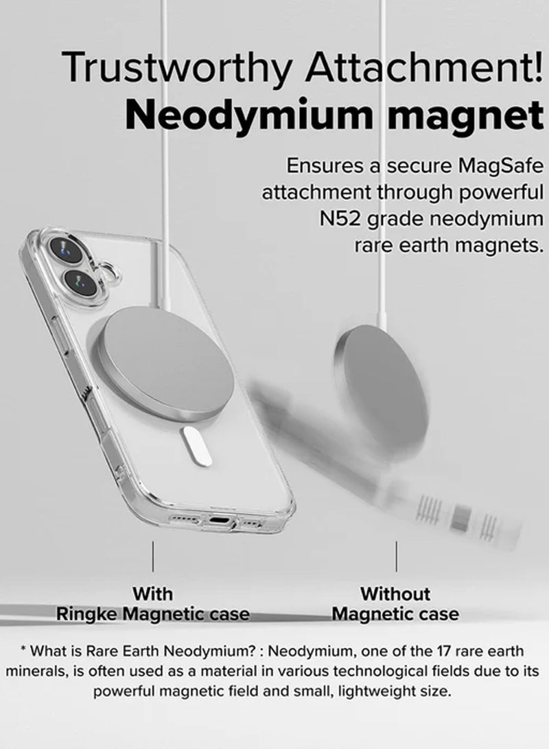 Apple Iphone 16 Magsafe Case|Ultra-Hybrid Back Case Cover Compatible With Magsafe|Camera Protection|Hard Crystal Clear Back|Shockproof Bumper Case Cover For Apple Iphone 16 - Clear - Image 5