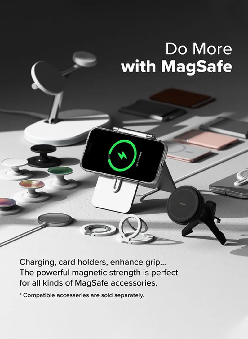 Apple Iphone 16 Magsafe Case|Ultra-Hybrid Back Case Cover Compatible With Magsafe|Camera Protection|Hard Crystal Clear Back|Shockproof Bumper Case Cover For Apple Iphone 16 - Clear - Image 3