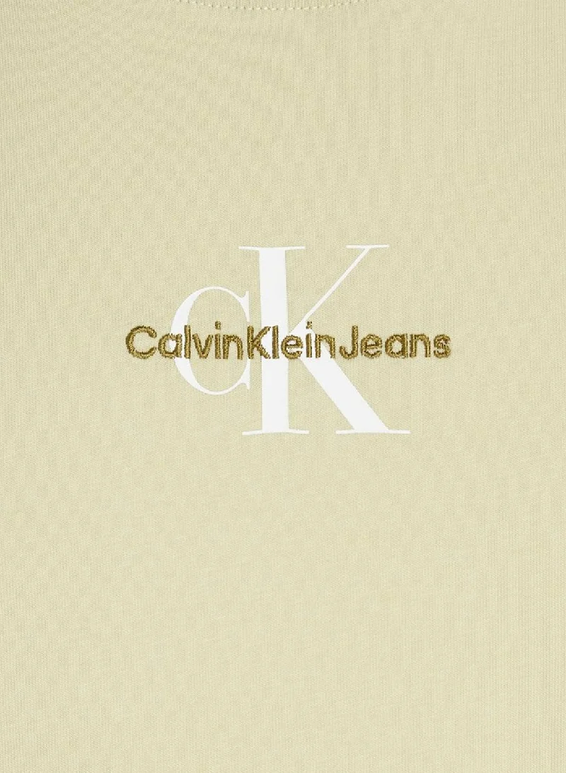 Calvin Klein Jeans Men's Cotton Monogram T-Shirt - Cotton, Green
