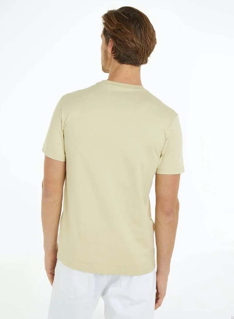 Calvin Klein Jeans Men's Cotton Monogram T-Shirt - Cotton, Green
