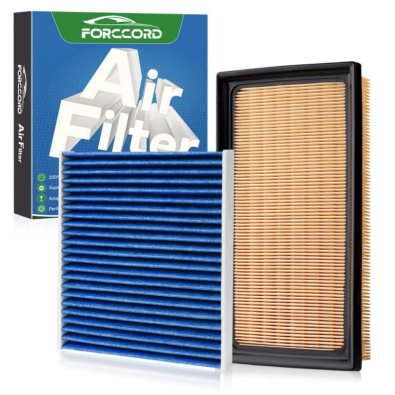 Forccord Cabin & Engine Air Filter Fit for RAV4 Hybrid (2019-2025), Camry Hybrid (2018-2025 2026), Highlander Hybrid (2020-2025), Sienna Venza (2021-2025), RAV4 Prime (2021-24) Replace#CF12157 CA12289 - Image 1