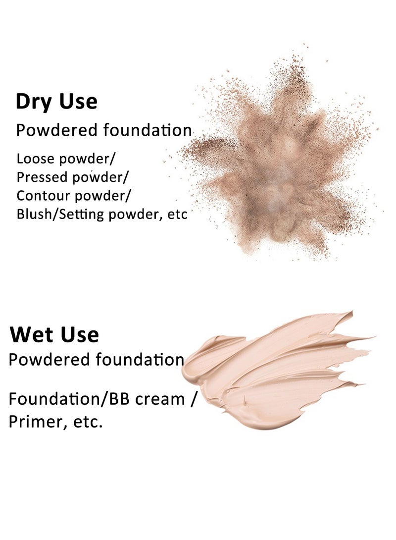 Generic Waterdrop Shaped Powder Puff Set, Reusable Peach Pink Makeup Sponge Puff for Face, 7 Pack  - Image 2