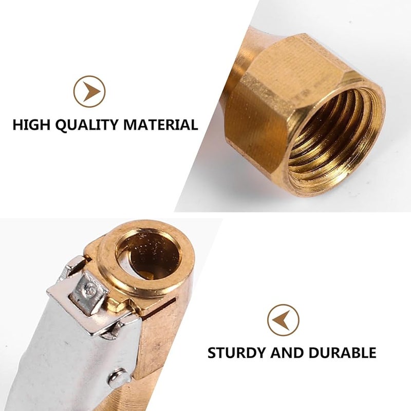 5 Pcs Heavy Duty Copper Air Chuck Tire Inflator with Locking Clip for Compressor Accessories - Image 4