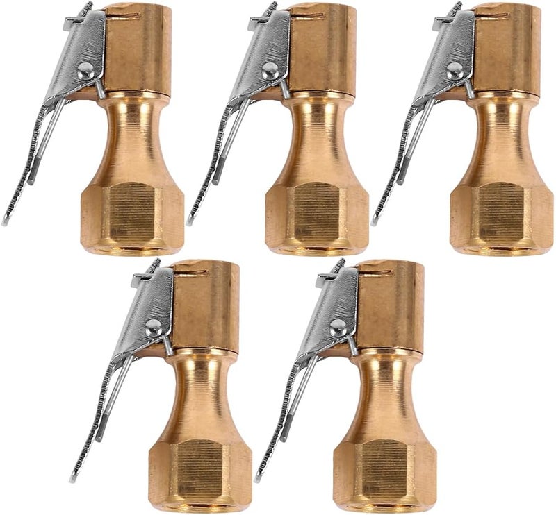 5 Pcs Heavy Duty Copper Air Chuck Tire Inflator with Locking Clip for Compressor Accessories - Image 1