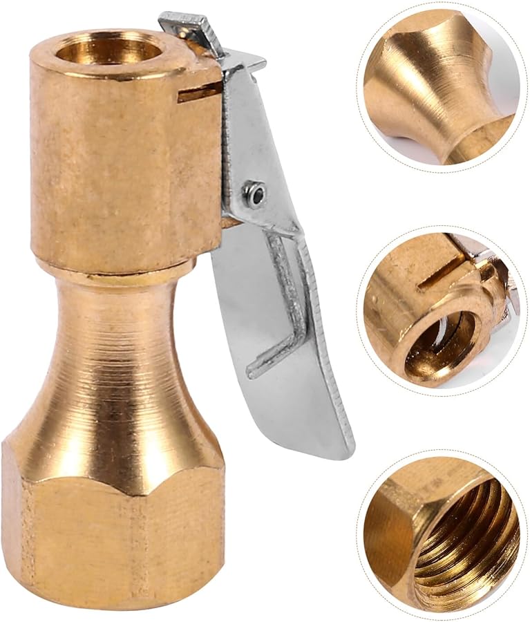 5 Pcs Heavy Duty Copper Air Chuck Tire Inflator with Locking Clip for Compressor Accessories - Image 5