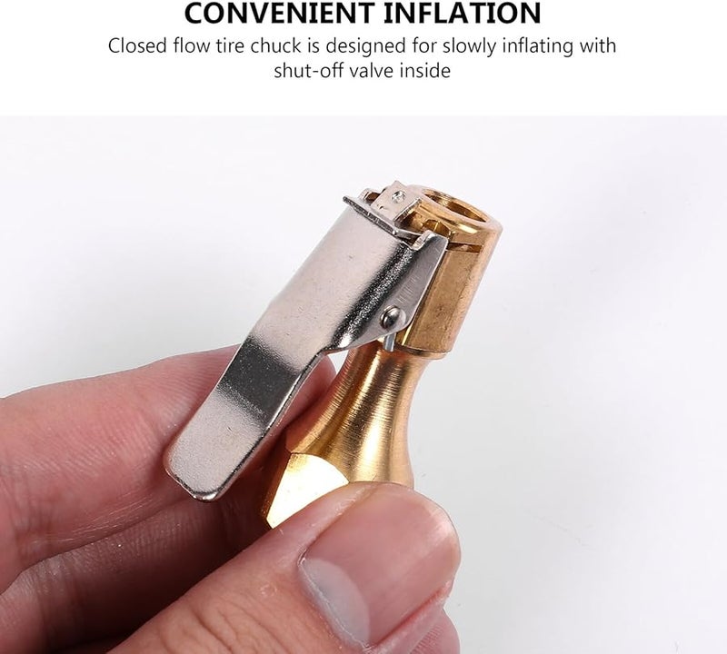 5 Pcs Heavy Duty Copper Air Chuck Tire Inflator with Locking Clip for Compressor Accessories - Image 3