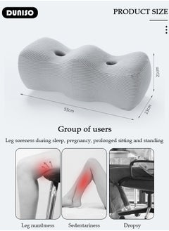 DUNISO Memory Foam Knee Pillow, Knee Pillow Leg Elevation Wedge Pillow, Leg Pillows for Sleeping, Elevation Pillow for Relief Twisted Spine, Sciatica, Leg Numbness, Back, Joint, Hip, Surgery Pain  - Image 4