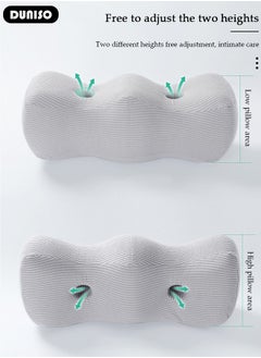 DUNISO Memory Foam Knee Pillow, Knee Pillow Leg Elevation Wedge Pillow, Leg Pillows for Sleeping, Elevation Pillow for Relief Twisted Spine, Sciatica, Leg Numbness, Back, Joint, Hip, Surgery Pain  - Image 5