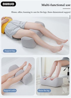 DUNISO Memory Foam Knee Pillow, Knee Pillow Leg Elevation Wedge Pillow, Leg Pillows for Sleeping, Elevation Pillow for Relief Twisted Spine, Sciatica, Leg Numbness, Back, Joint, Hip, Surgery Pain  - Image 3