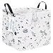 LANGYASHAN Square Storage Baskets Waterproof Canvas Children Laundry Nursery Hamper for Shelves Gift Baskets Toy Organizer Room Decor Square spaceship - Image 2