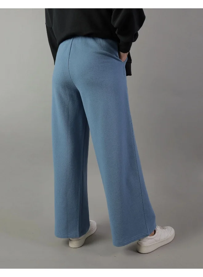 American Eagle AE Graphic Wide-Leg Fleece Sweatpant
