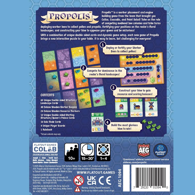 AEG Games AEG & Flatout Games | Propolis - Big Engine Building Worker Placement Strategy Game in a Small Box | Deploy Bees, Build Hives | Ages 10+ | 1-4 Players - Image 2