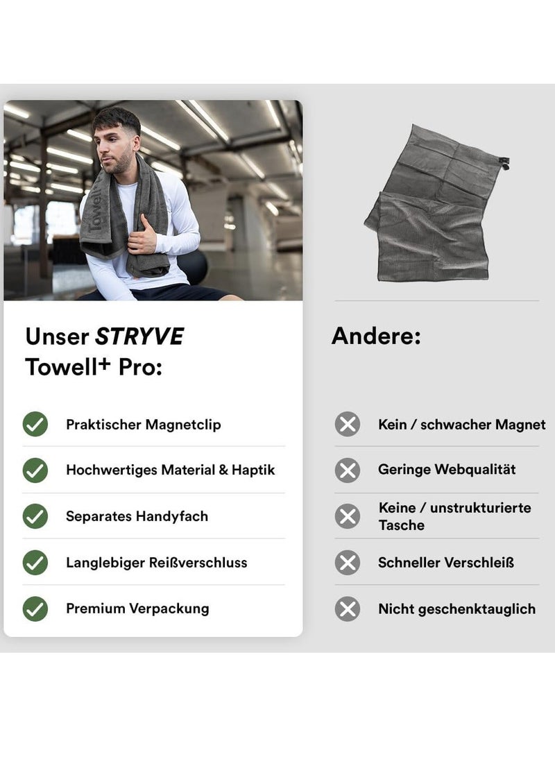 STRYVE Towell+Pro Sports Towel with Magnetic Clip and Non-Slip - Image 3