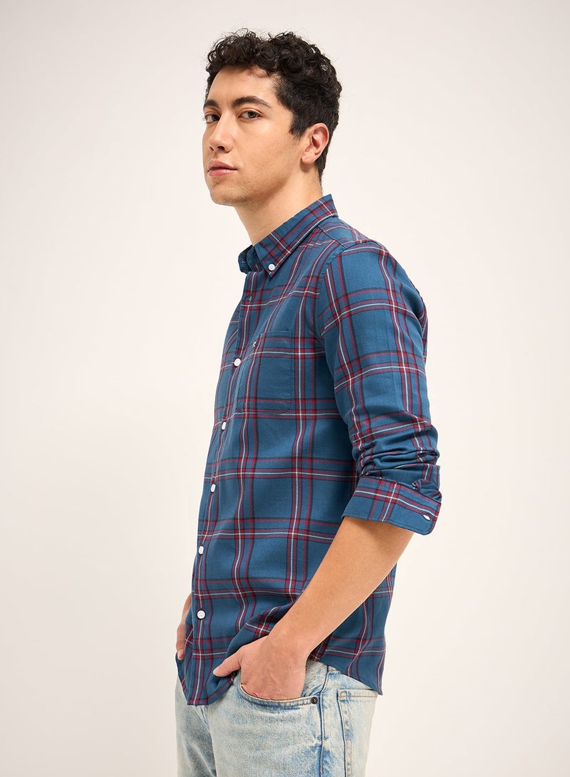 THE BEAR HOUSE Cotton Shirt for Men | Slim Fit, Long Sleeve, Casual & Formal Wear | Soft, Breathable Fabric for Office, Everyday, & All-Season Use in Classic & Trendy - Image 2