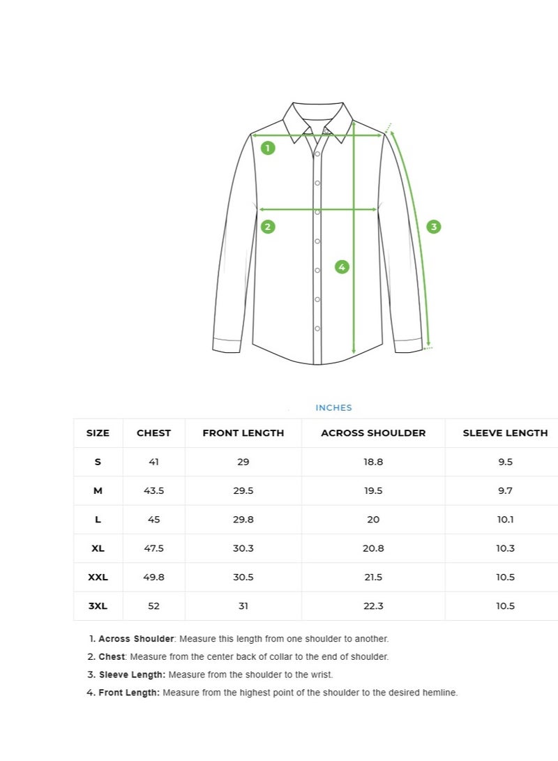 THE BEAR HOUSE Cotton Shirt for Men | Slim Fit, Long Sleeve, Casual & Formal Wear | Soft, Breathable Fabric for Office, Everyday, & All-Season Use in Classic & Trendy - Image 3