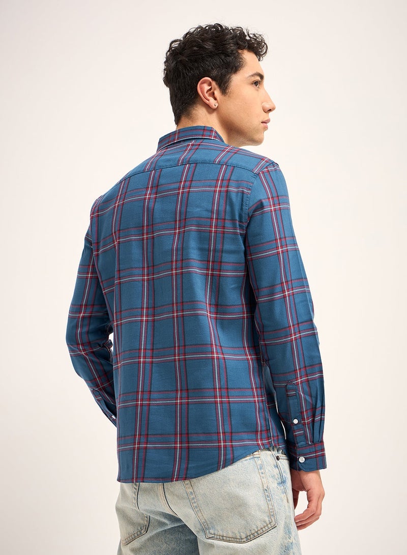 THE BEAR HOUSE Cotton Shirt for Men | Slim Fit, Long Sleeve, Casual & Formal Wear | Soft, Breathable Fabric for Office, Everyday, & All-Season Use in Classic & Trendy - Image 5