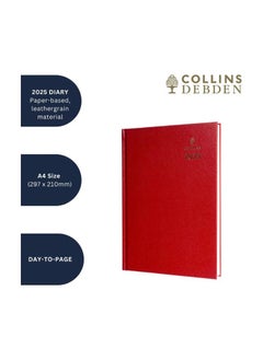 Collins Collins Standard Desk 2025 Diary for Professionals - A4 Day to a Page Business Diary - Black - (44.99-25) - Premium Business Planner with Hardback Leathergrain Covers  - Image 5