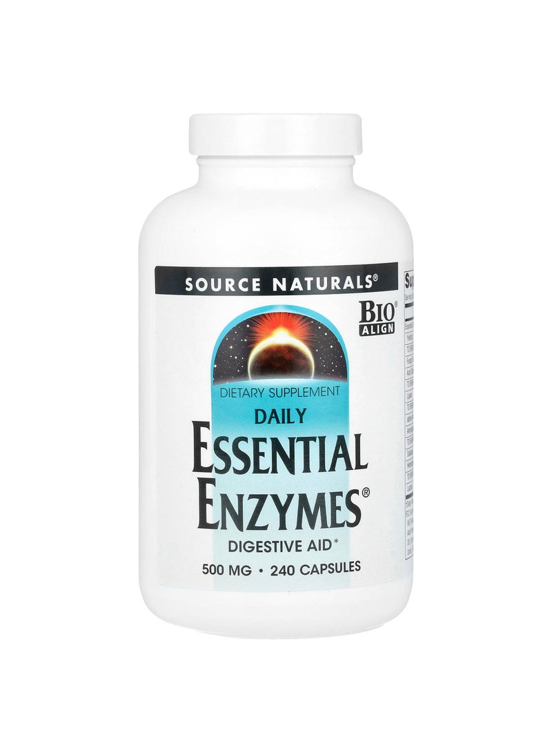 Source Naturals Daily Essential Enzymes®, 500 mg, 240 Capsules