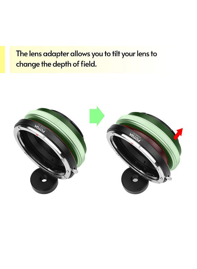 Fotga FOTGA Metal Tilt Lens Mount Adapter Ring Compatible with Canon EOS EF Mount Lens Replacement for Sony NEX-7/NEX-5/NEX-5C/NEX-3 E Mount Mirrorless Cameras  - Image 5