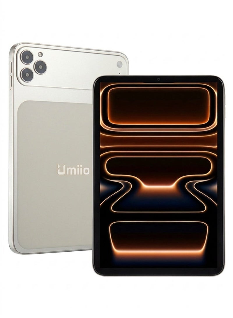 Umiio Smart Tablet 17 Pro Max 10.1-inch HD Display with Bluetooth Keyboard And Mouse 16GB RAM 1TB ROM Dual SIM 5G Network Android Tab8+16MP Camera WiFi GPS Slim Kids Tablet -White - Image 1