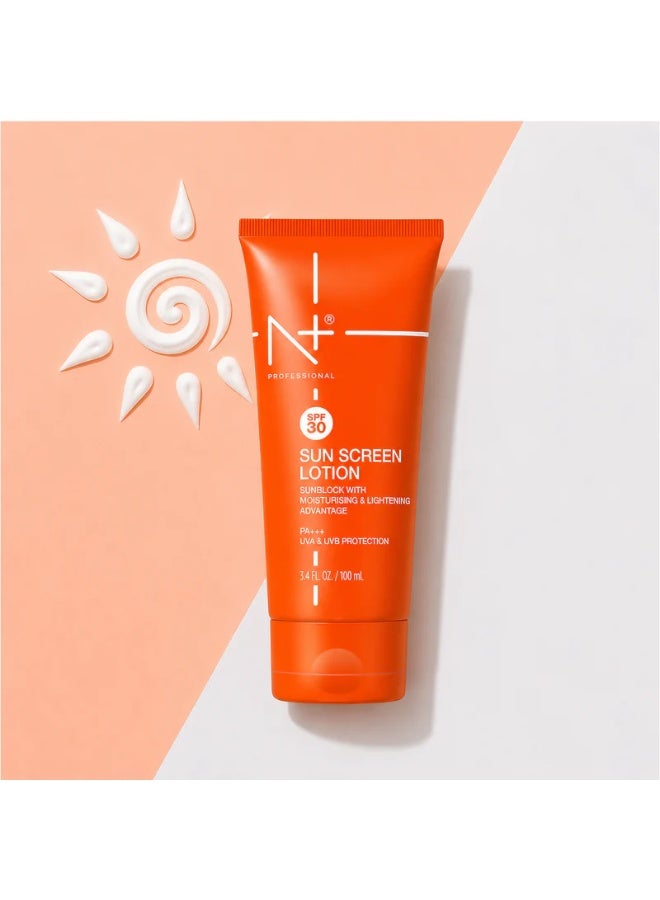 N Plus Professional Sun Screen Lotion SPF 30, UVA & UVB Protection, Sunblock with Moisturising & Lightening Advantage, 50 mL - Image 5