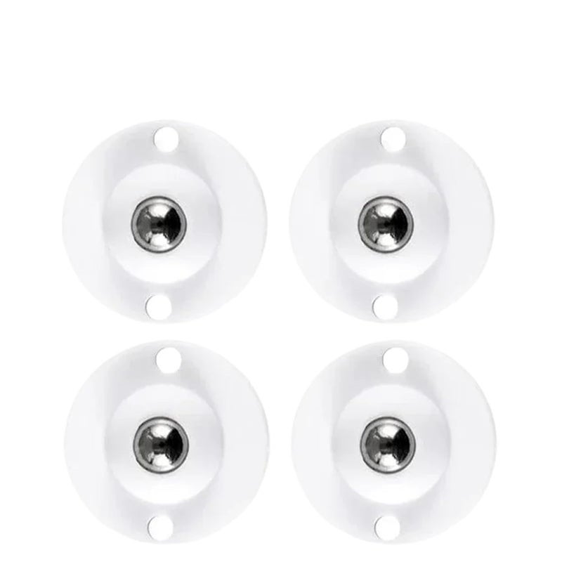 White Self Adhesive Caster Wheels 50pcs Set Universal Furniture Rollers For Storage Box Trash Can - Image 2