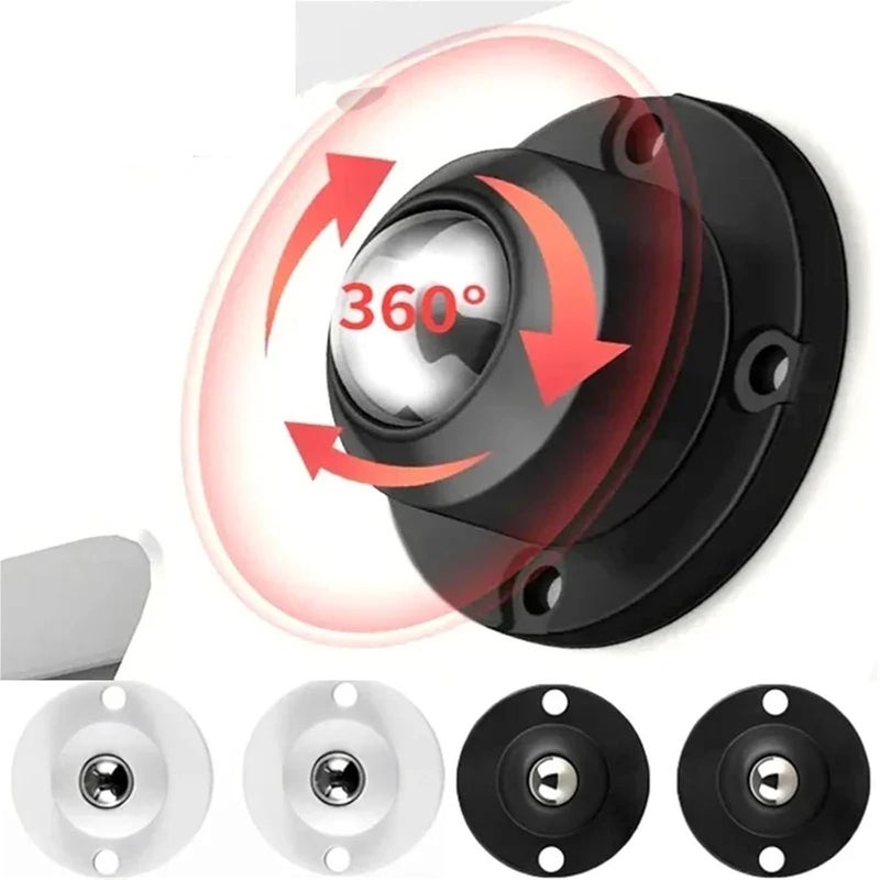 White Self Adhesive Caster Wheels 50pcs Set Universal Furniture Rollers For Storage Box Trash Can - Image 3