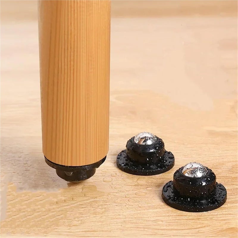 White Self Adhesive Caster Wheels 50pcs Set Universal Furniture Rollers For Storage Box Trash Can - Image 4