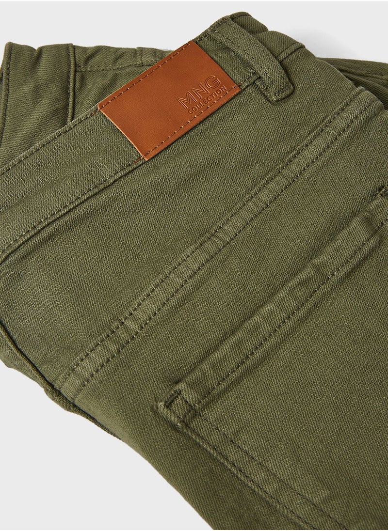 MANGO - Youth Teen Buttoned Denim Shorts - Image 1