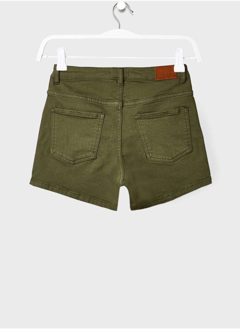 MANGO - Youth Teen Buttoned Denim Shorts - Image 1