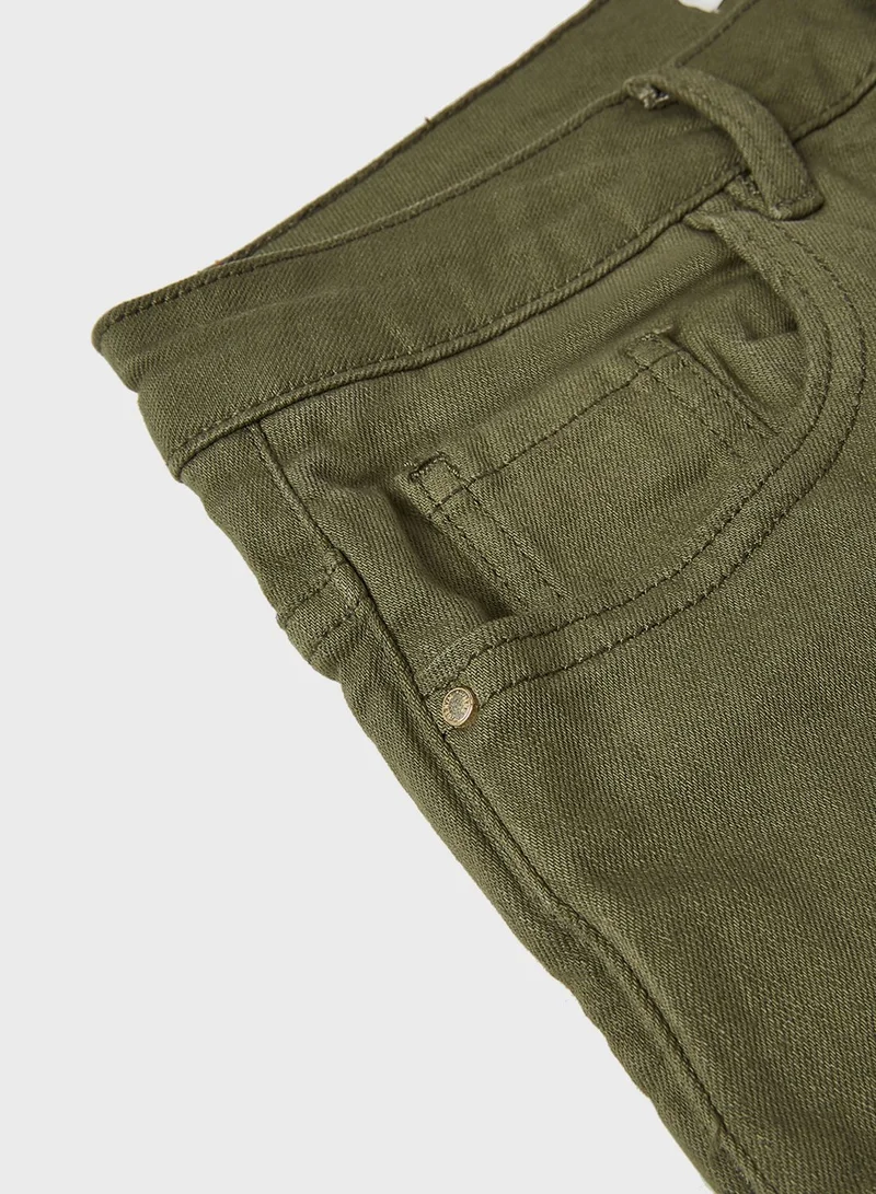 MANGO Youth Teen Buttoned Denim Shorts