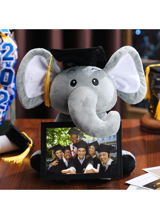 Geelin 10'' 2025 Graduation Elephant Plush with Picture Frame for 4'' x 6'' Photo Cap Tassel Kids Graduation Gifts Stuffed Elephant for Granddaughter Son Girls Boys Preschool Kindergarten School - Image 1