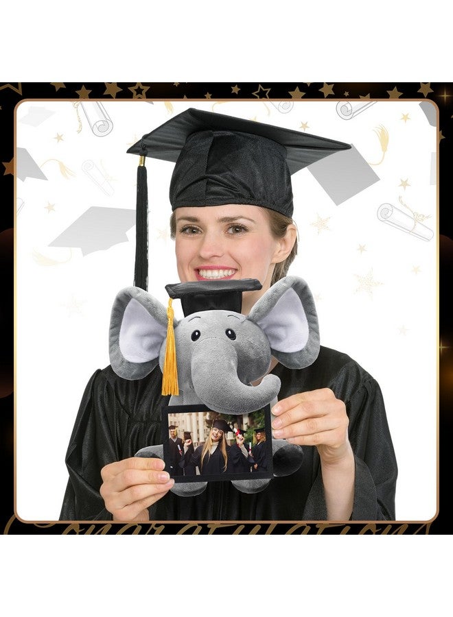 Geelin 10'' 2025 Graduation Elephant Plush with Picture Frame for 4'' x 6'' Photo Cap Tassel Kids Graduation Gifts Stuffed Elephant for Granddaughter Son Girls Boys Preschool Kindergarten School - Image 5