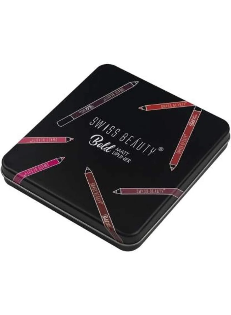 سويس بيوتي Swiss Beauty Bold Matt Lip Liner | Set of 12 | Long-lasting |Matte Finish | Non-drying, 19.2gm