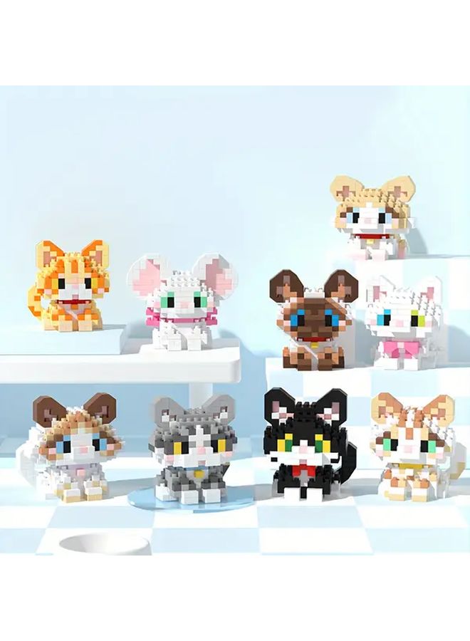 K224 Adorable Kitten DIY Building Blocks Cute Animal Series Holiday Birthday Gift - Image 2