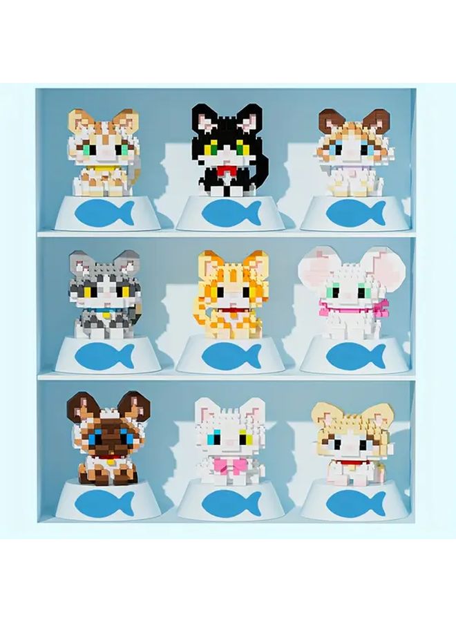 K224 Adorable Kitten DIY Building Blocks Cute Animal Series Holiday Birthday Gift - Image 4