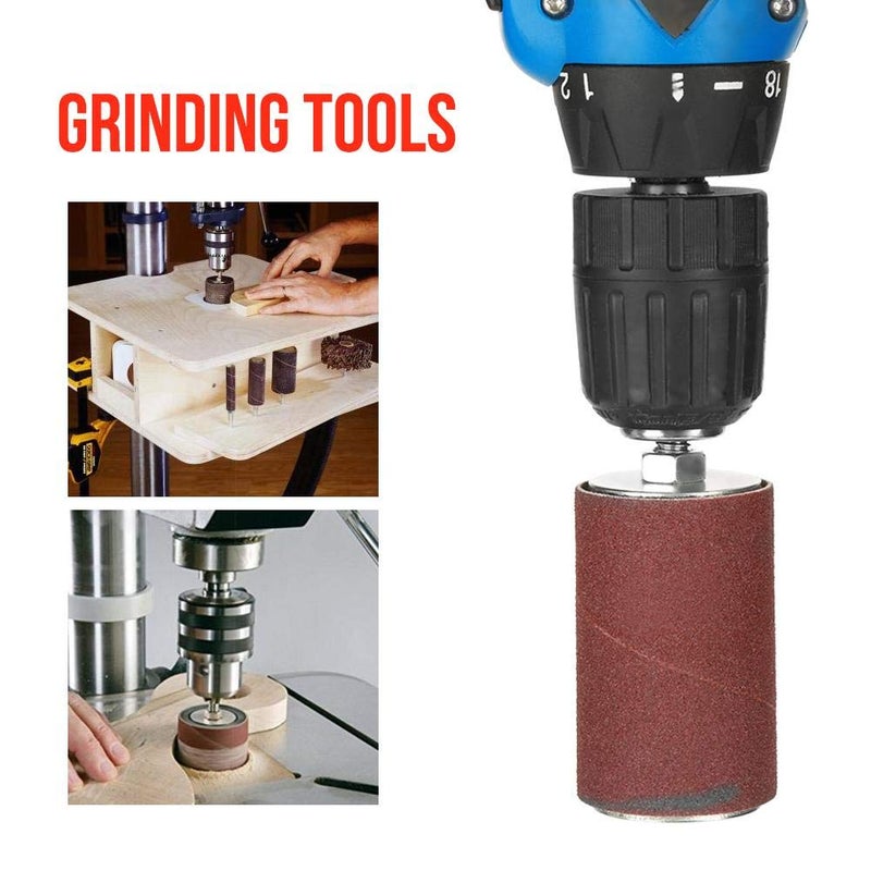 Ashata 20 Pcs Drum Sander Kit, Spindle Sanding Drum Sander Tool Kit Set with Case for Drill Press,for Carpentry Polishing Tools - Image 2