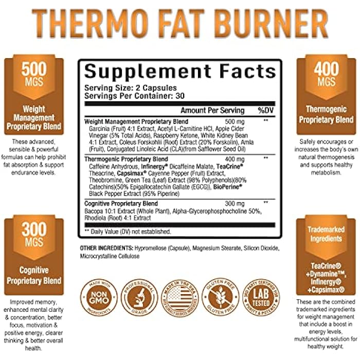 Purely Optimal Thermogenic Fat Burner for Women - Advanced Metabolism Support & Energy Booster - Natural Ingredients, Vegan-Friendly, Non-GMO - 60 Capsules - Image 2