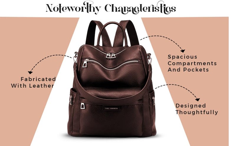 MUCHOVA Stylish Backpack for Women Basic Travel Bag for Stylish Women Lightweight College Backpack for Girls - Image 4
