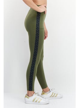Ufc Women Sportswear Fit Brand Logo Training Leggings, Sage Green  - Image 4