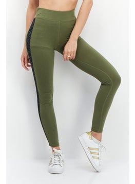 Ufc Women Sportswear Fit Brand Logo Training Leggings, Sage Green  - Image 1
