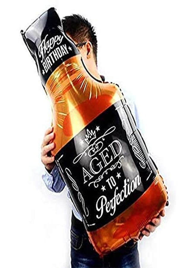 AMFIN® Happy Birthday Whisky Bottle Aluminum Foil Balloon Interesting Party Celebration Decor - Image 1