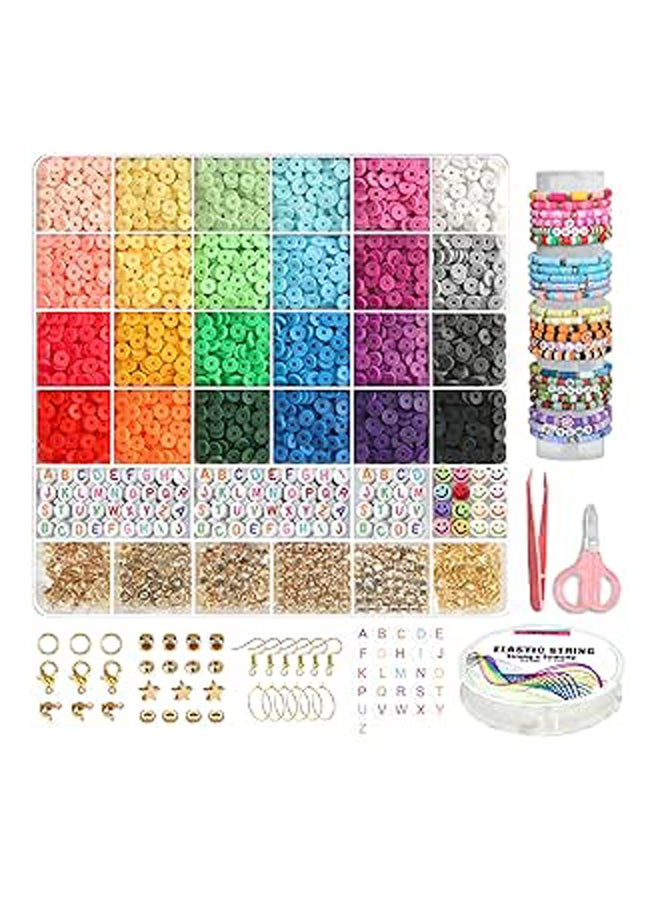 6000+PCS Clay Beads Bracelet Making Kit,24 Colo - Image 1