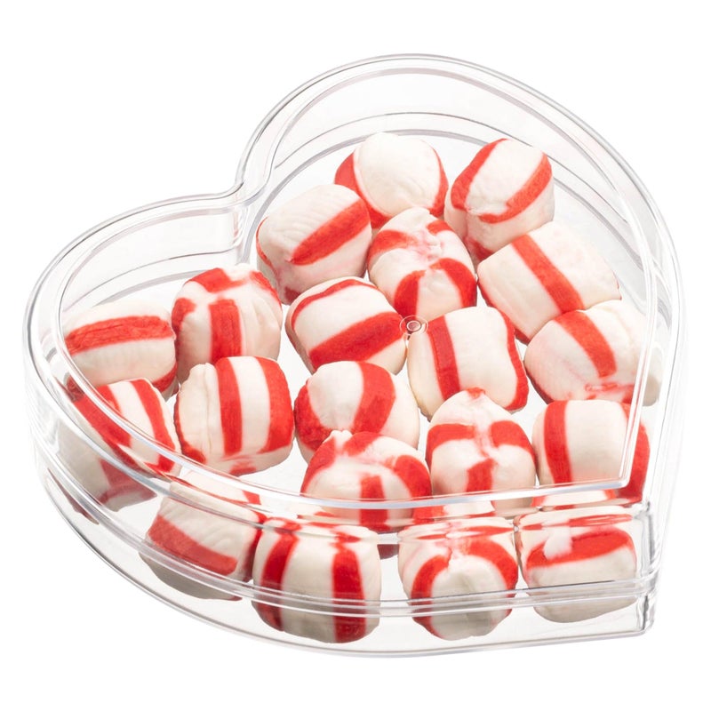Hammont Acrylic Storage Boxes - Hear Shaped Candy Gift Containers - Hair Accessory Organizer - Small Plastic Display Container | 4.2â€œx4.1â€œx1.3â€ (12 Pack) - Image 2