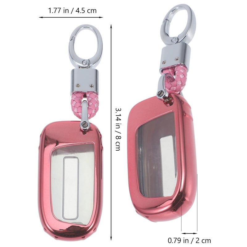 Rose Gold TPU Key Fob Cover Protector Case Replacement Shell for Compass Automotive Accessories - Image 3