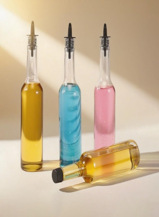 ١٠ مجموعات من زجاجات بلاستيكية طويلة العنق سعة ١٥ أونصة مزودة بفوهات صب، محكمة الإغلاق ومقاومة للانسكاب، مناسبة لعصائر الفاكهة والنبيذ الأحمر والزيوت والشراب وغيرها. مثالية للاستخدام في المطبخ والمنزل والحفلات والبار. - Image 3