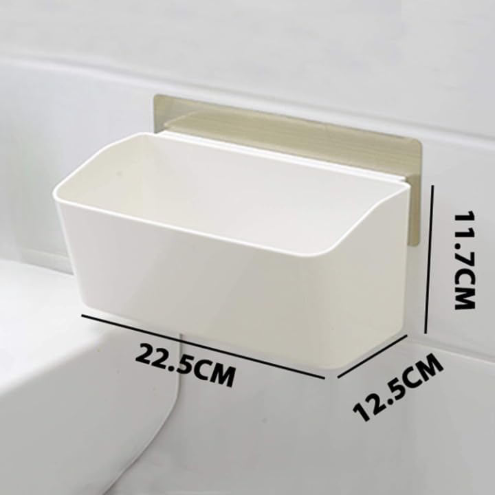 Gra8 Magic Sticker Self Adhesive Plastic Bathroom Shelf, Shower Caddy, Wall Mounted Organizer, Toiletry Storage, Multipurpose Holder Stand, Bathroom Rack (1 PCS) - Image 3